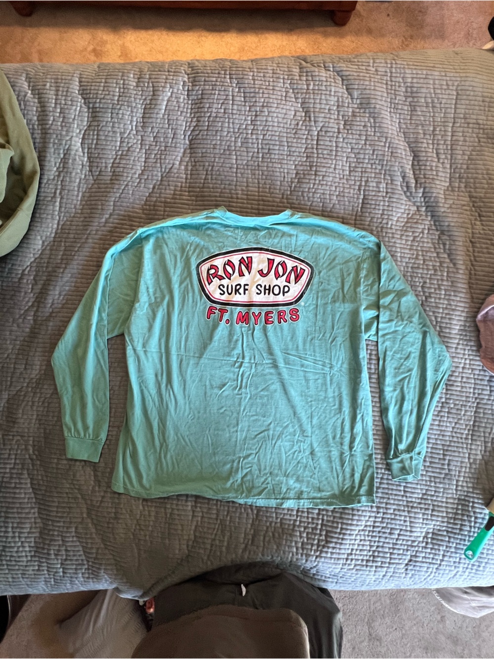 Ron Jon Surf Shop- Ft. Myers Long Sleeve Tee in Seafoam Green - Picture 3 of 3